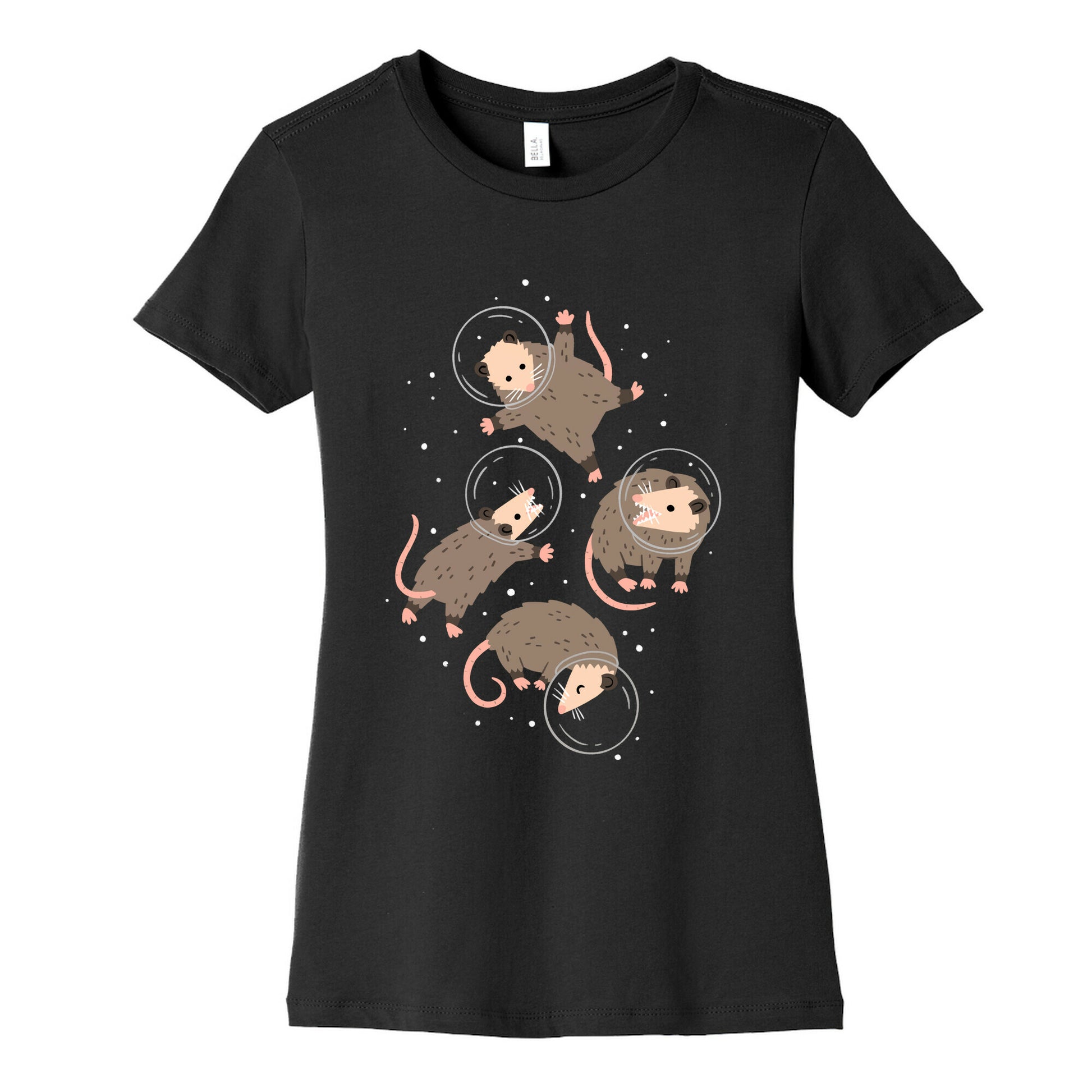 Opossums In Space Women's Cotton Tee