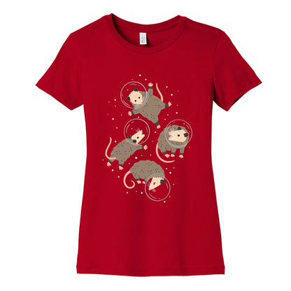 Opossums In Space Women's Cotton Tee