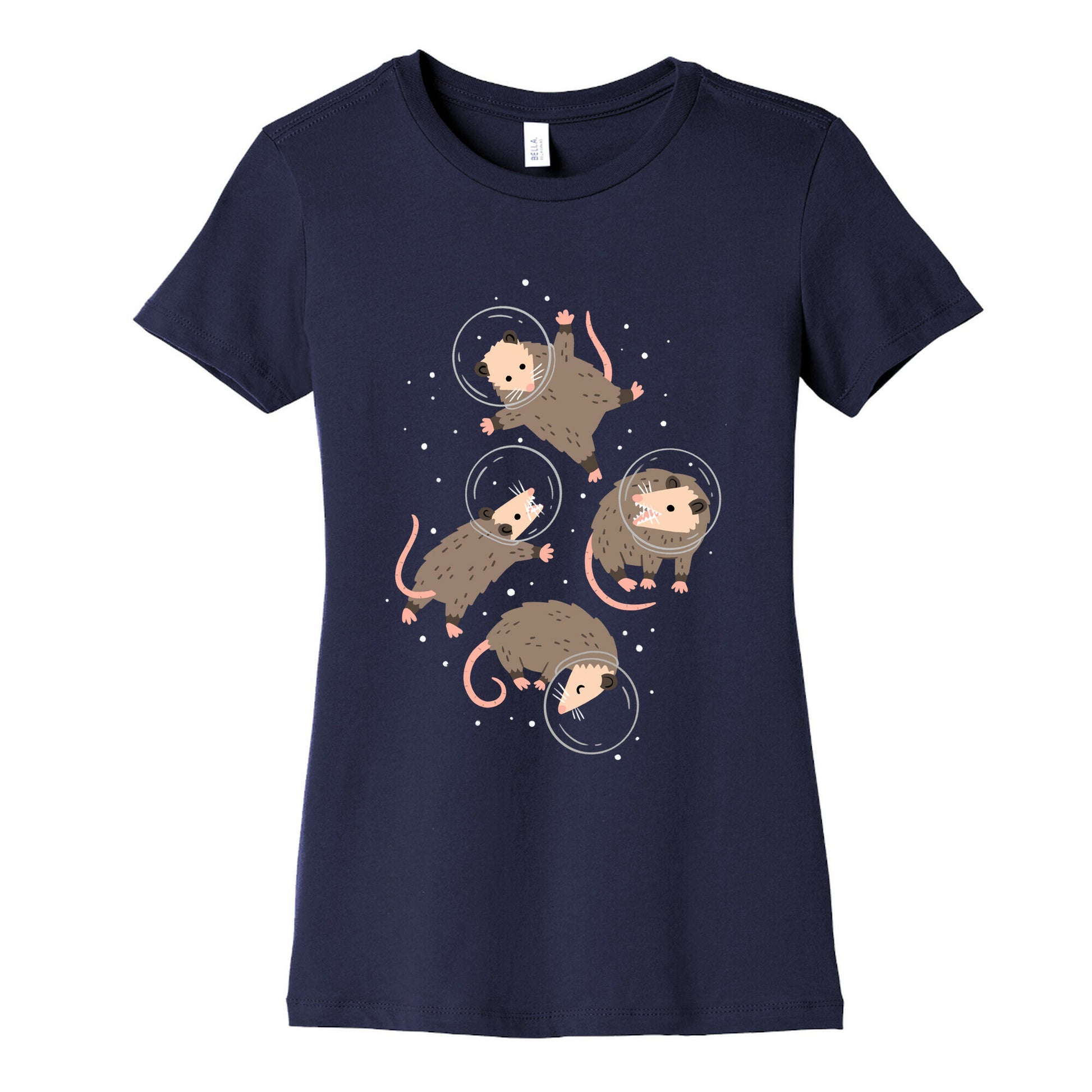 Opossums In Space Women's Cotton Tee