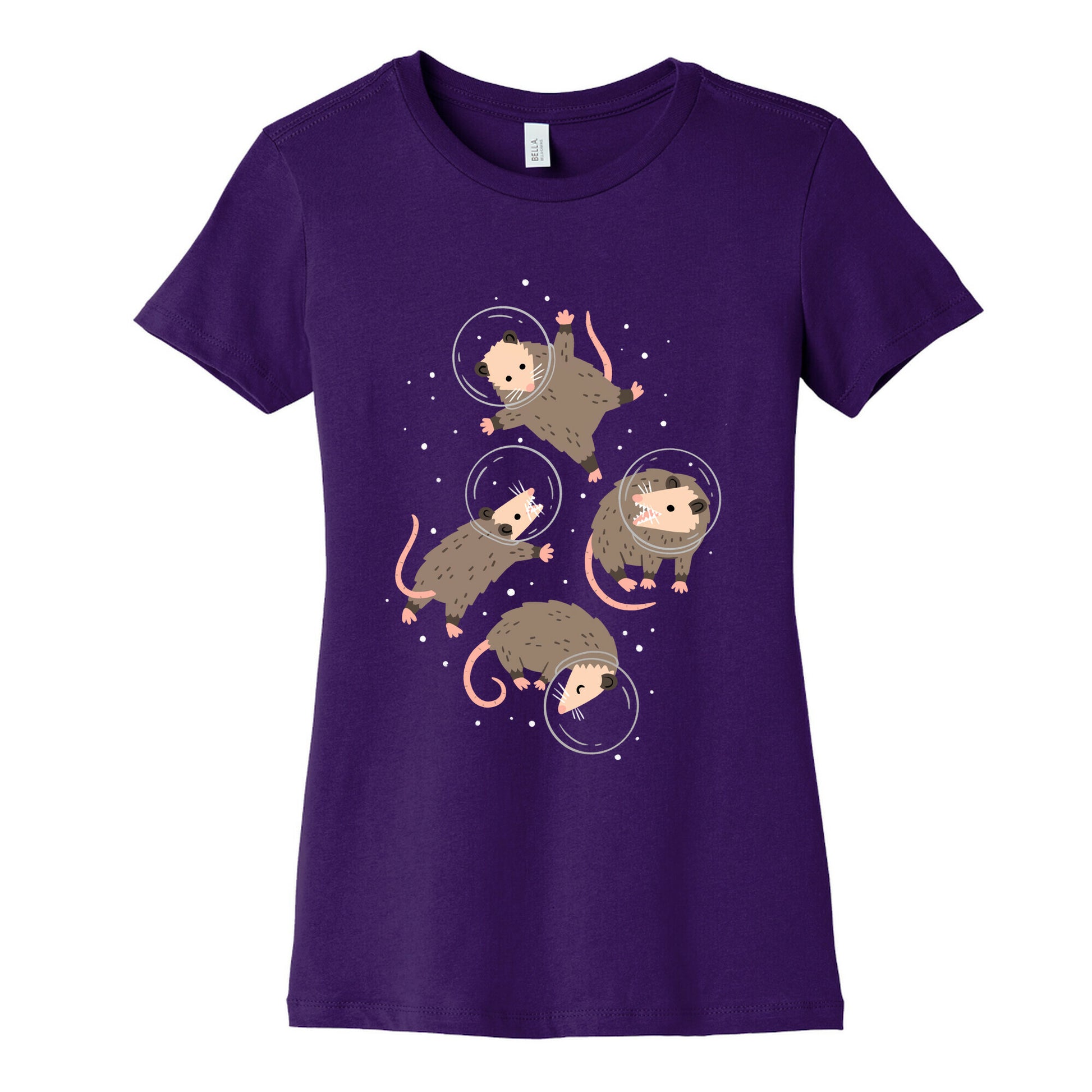 Opossums In Space Women's Cotton Tee