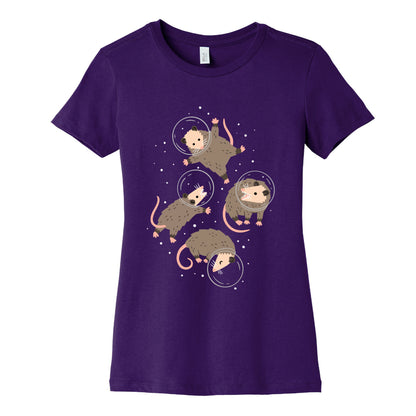 Opossums In Space Women's Cotton Tee