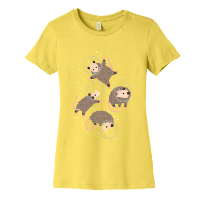 Opossums In Space Women's Cotton Tee