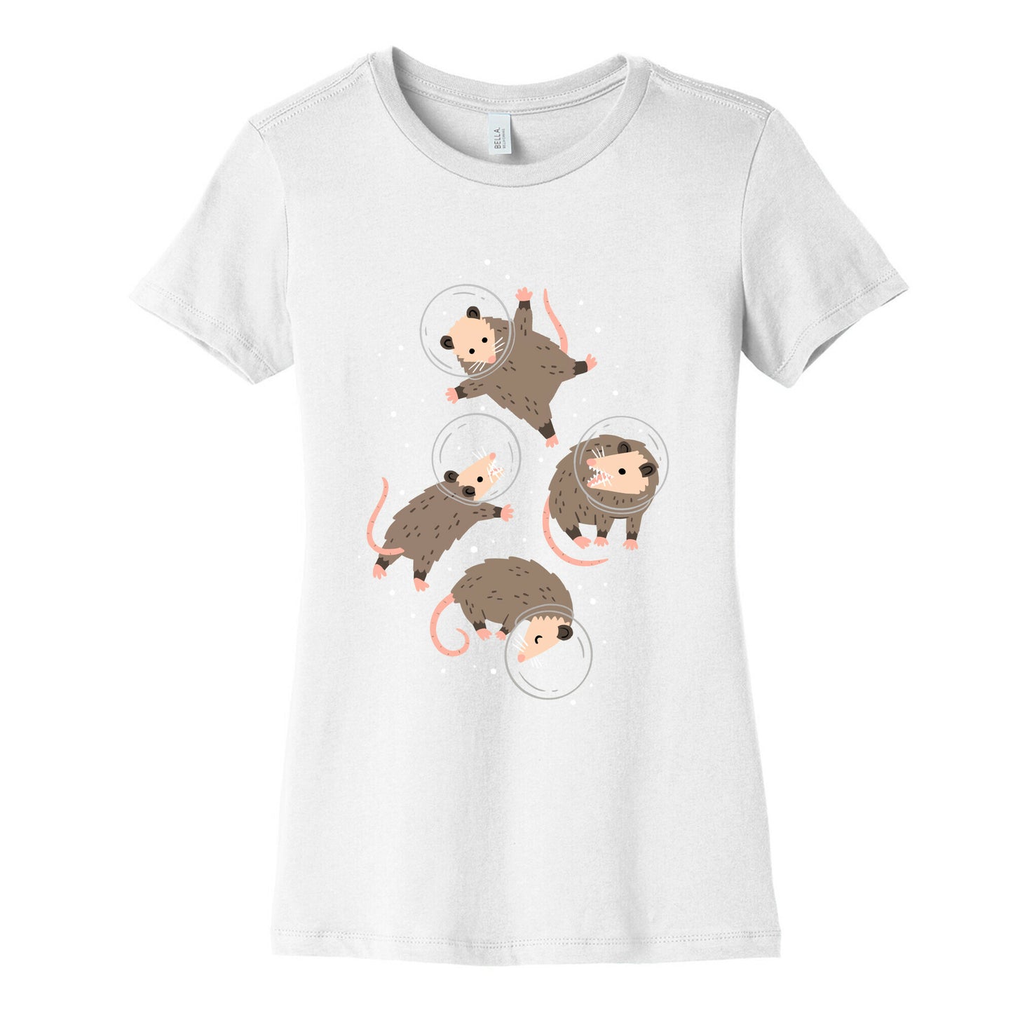 Opossums In Space Women's Cotton Tee