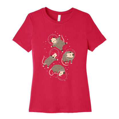 Opossums In Space Women's Cotton Tee