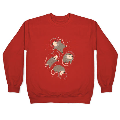 Opossums In Space Crewneck Sweatshirt