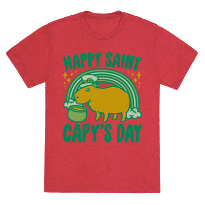 Happy Saint Capy's Day Unisex Triblend Tee