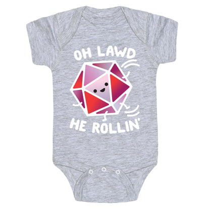 Oh Lawd He Rollin D20 Baby One Piece