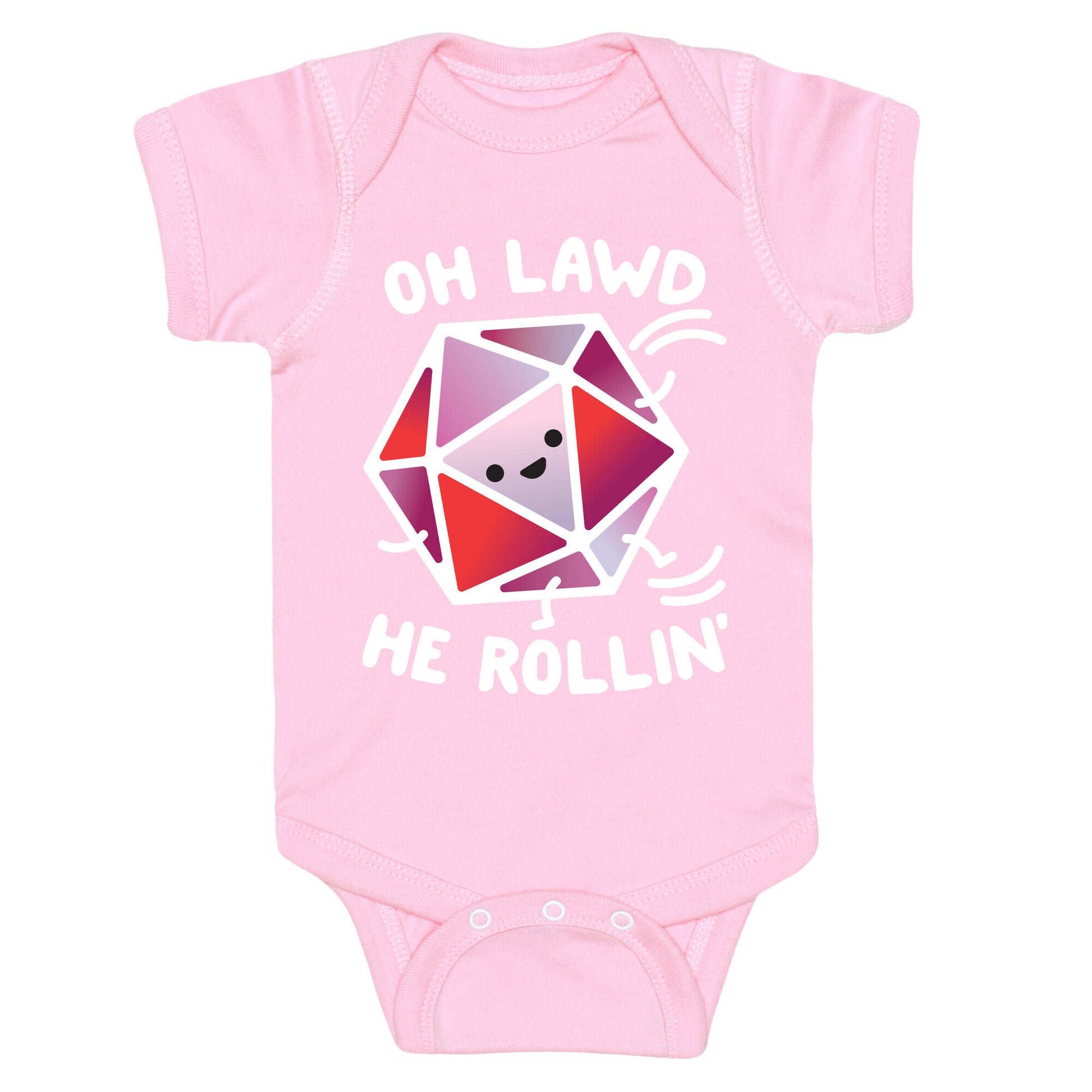 Oh Lawd He Rollin D20 Baby One Piece