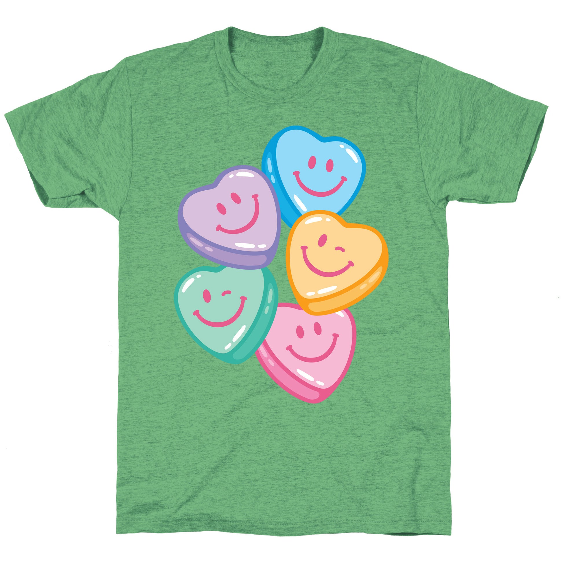 Smiley Candy Hearts Unisex Triblend Tee