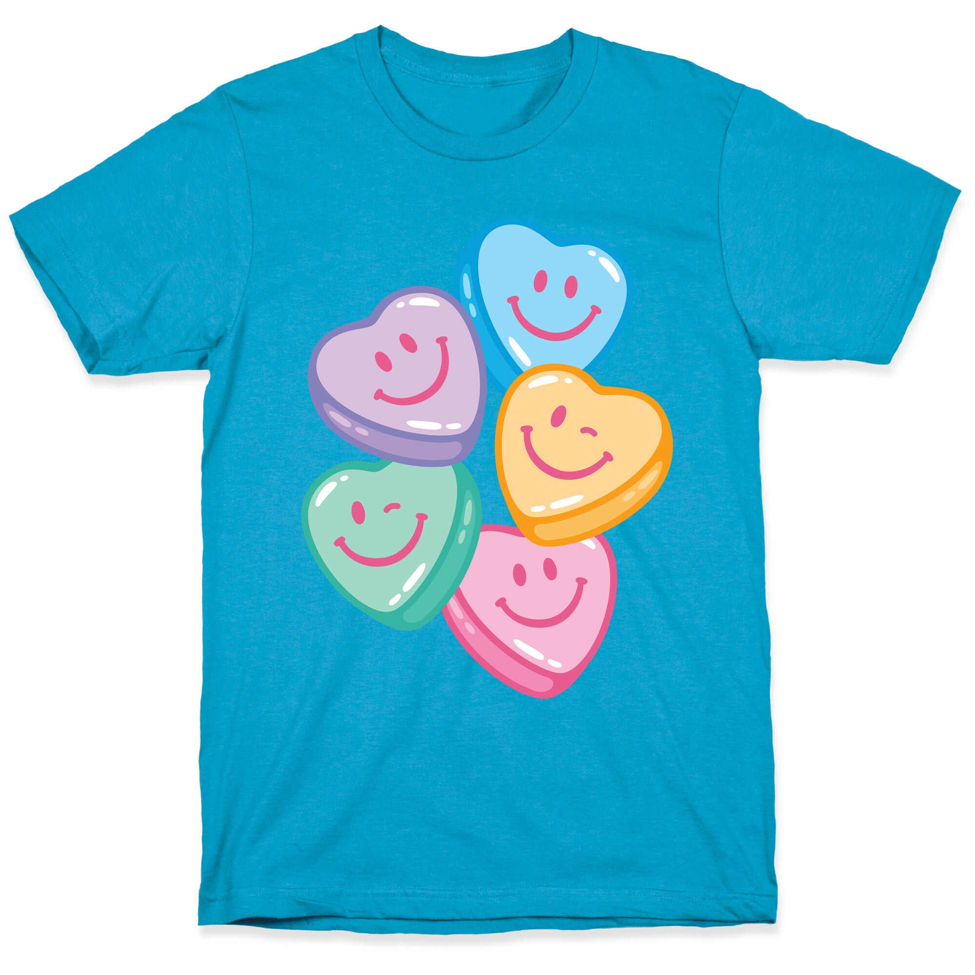 Smiley Candy Hearts Unisex Triblend Tee