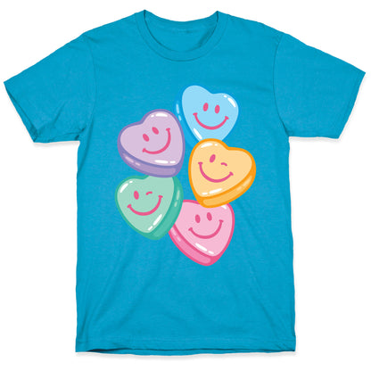 Smiley Candy Hearts Unisex Triblend Tee