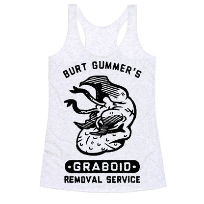 Burt Gummer's Graboid Removal Service Racerback Tank