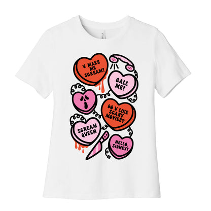 Scream Queen Candy Hearts Parody Women's Cotton Tee