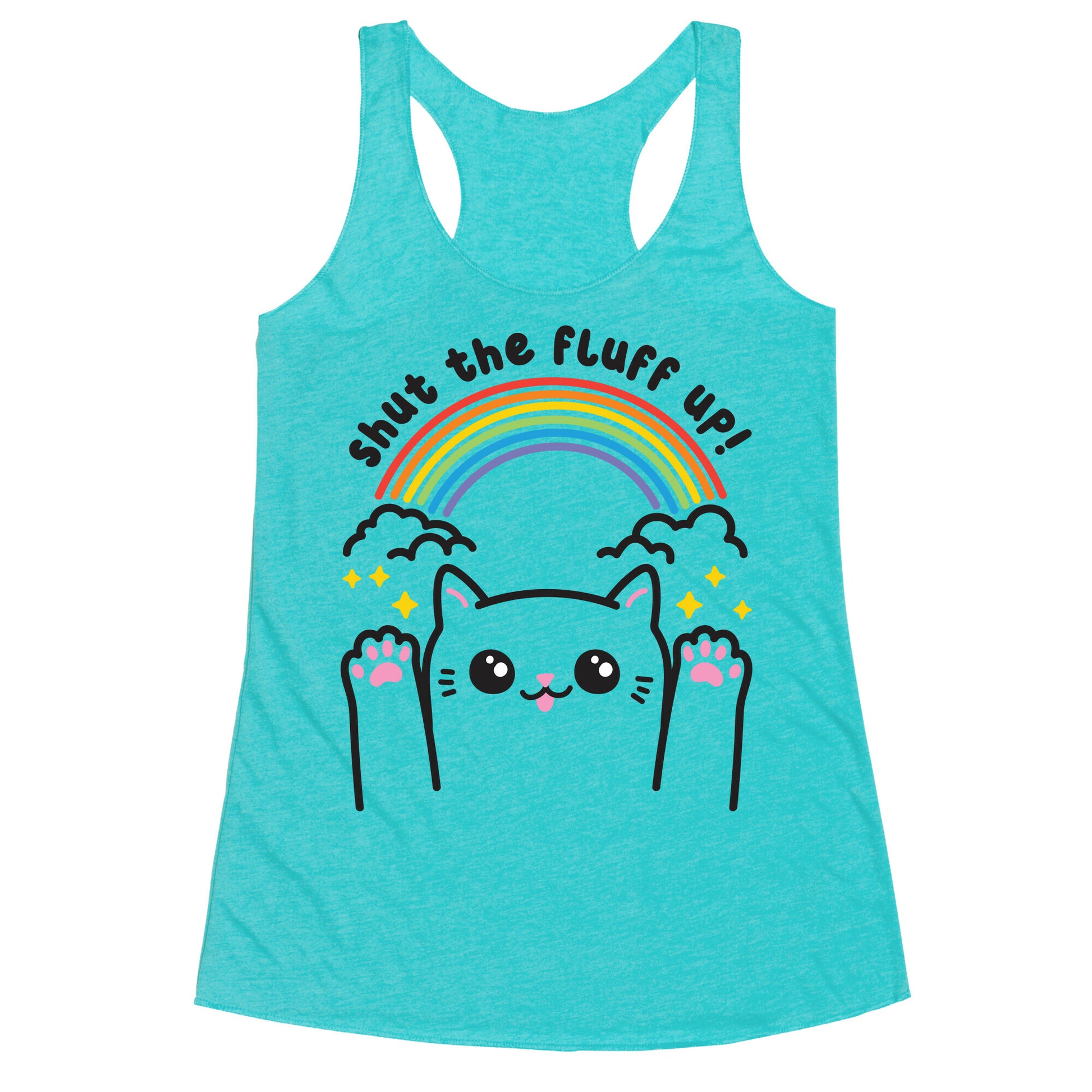 Shut The Fluff Up! Cat Racerback Tank