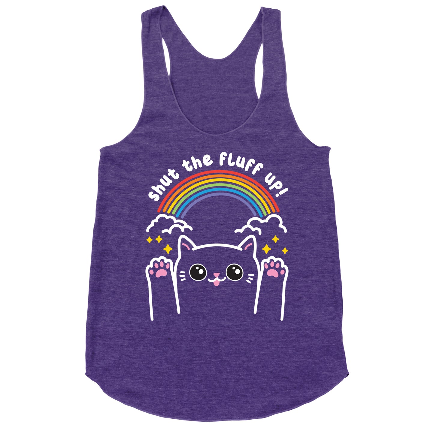 Shut The Fluff Up! Cat Racerback Tank
