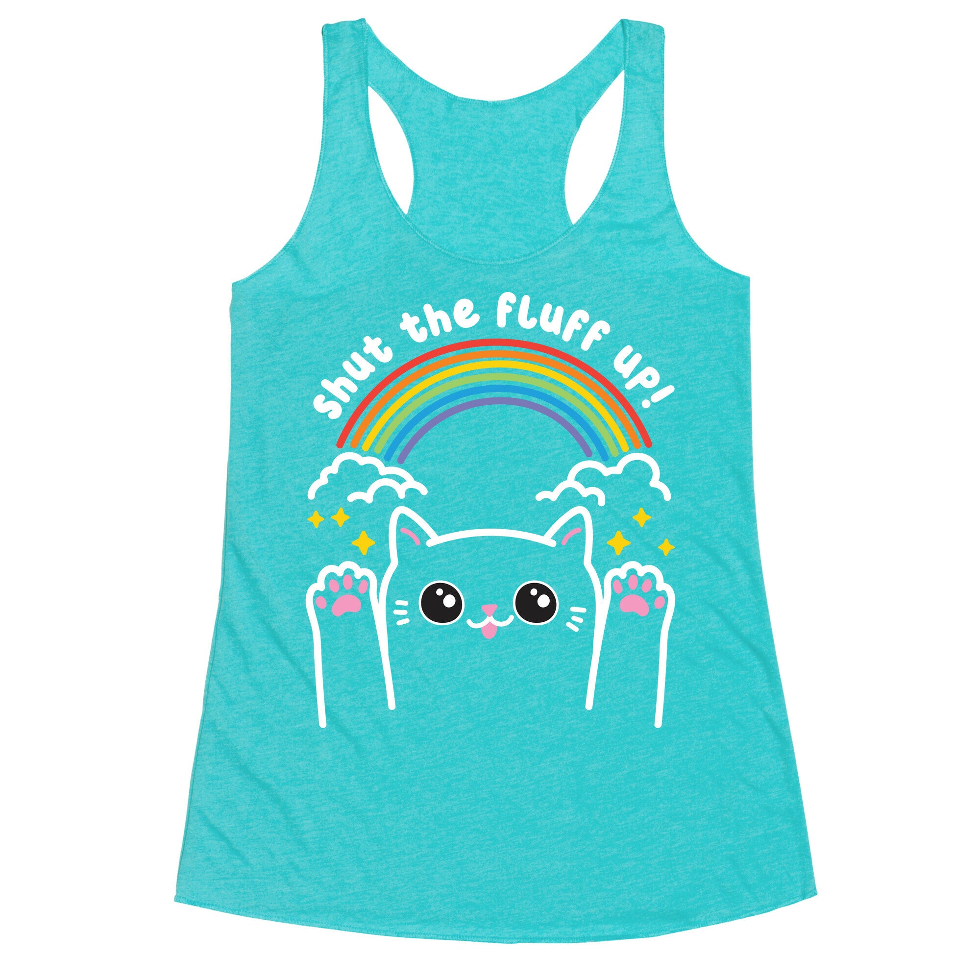 Shut The Fluff Up! Cat Racerback Tank