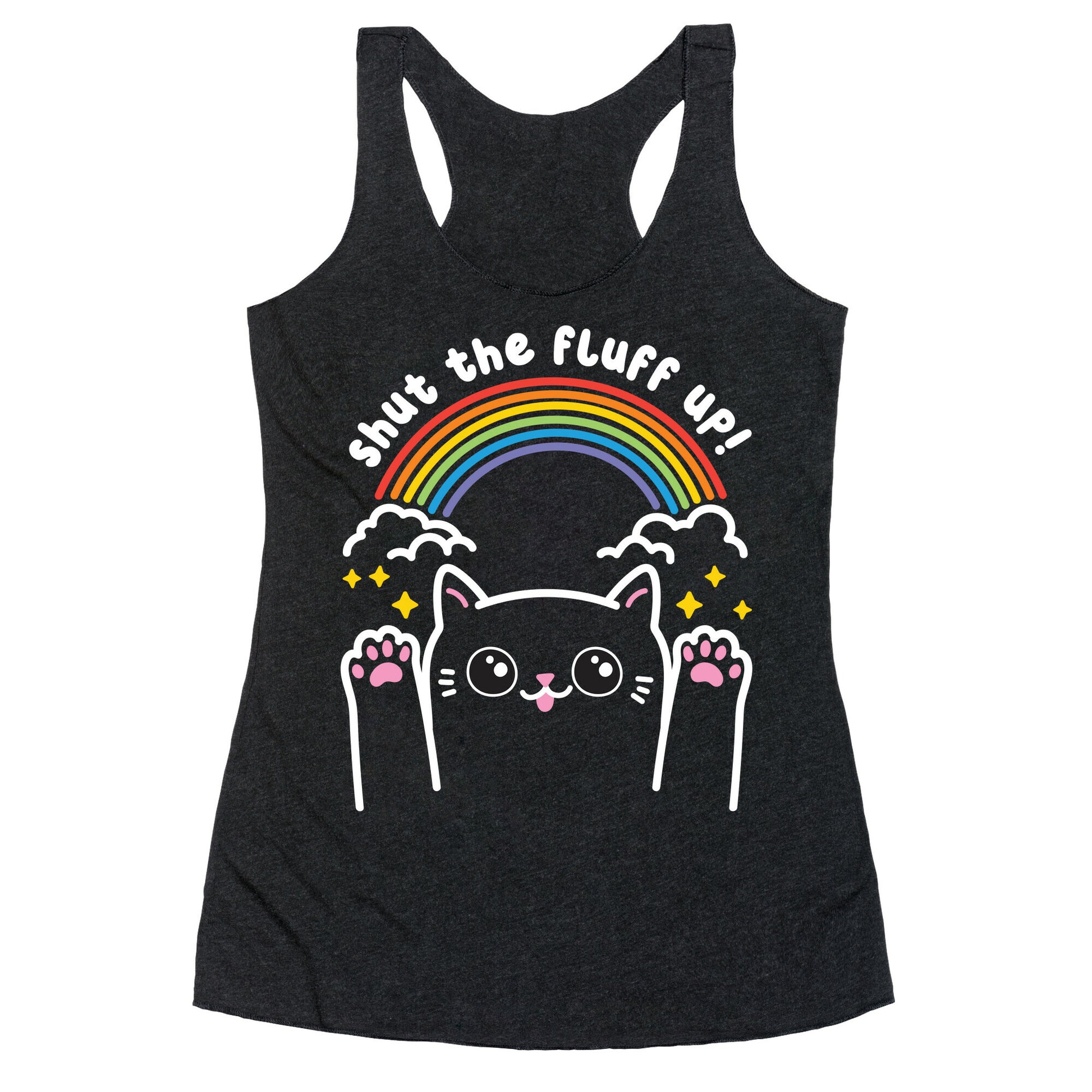 Shut The Fluff Up! Cat Racerback Tank