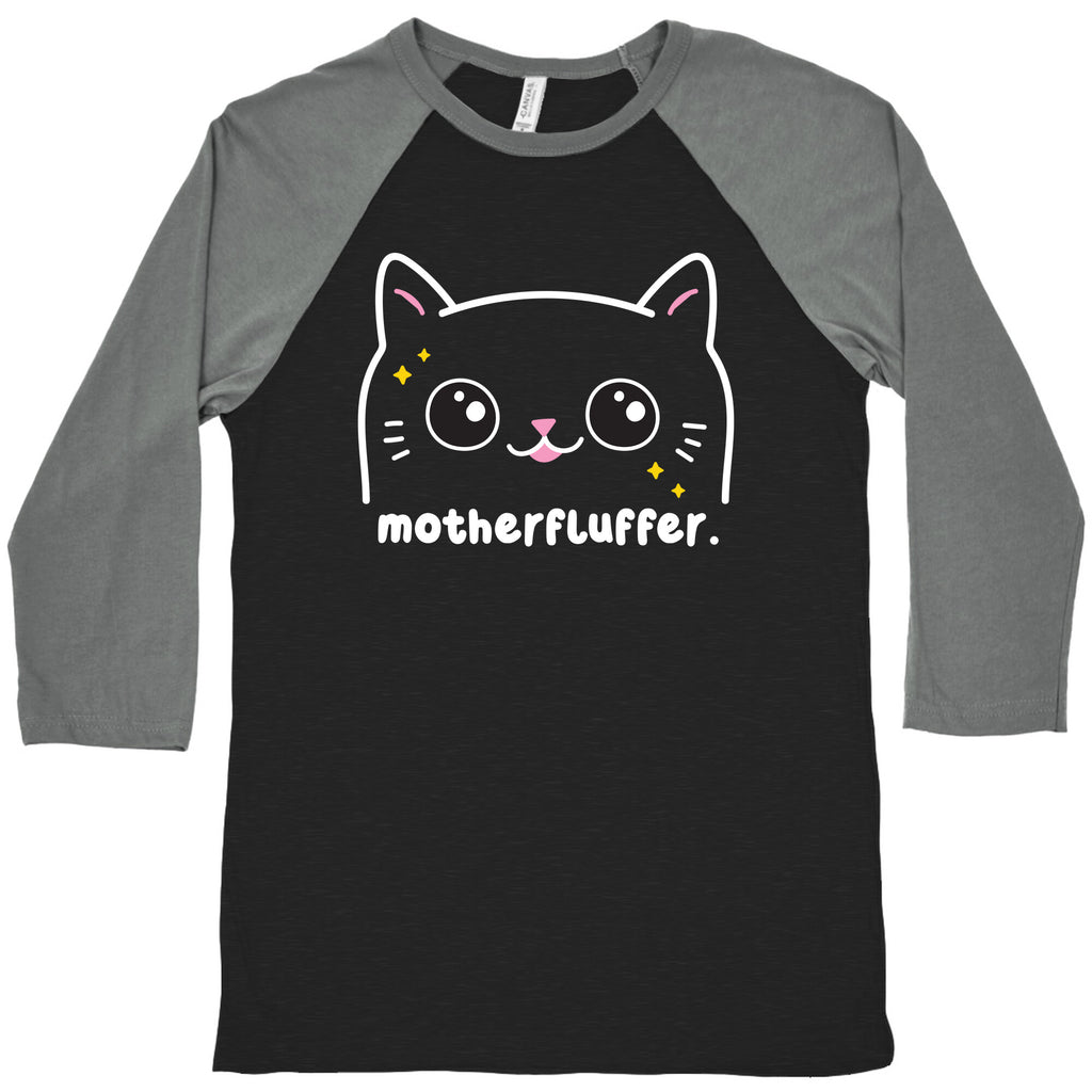 Cuss Cat Motherfluffer Baseball Tee
