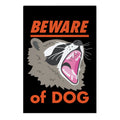 Beware of Dog (Raccoon) Garden Flag