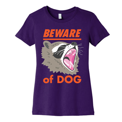 Beware of Dog (Raccoon) Women's Cotton Tee