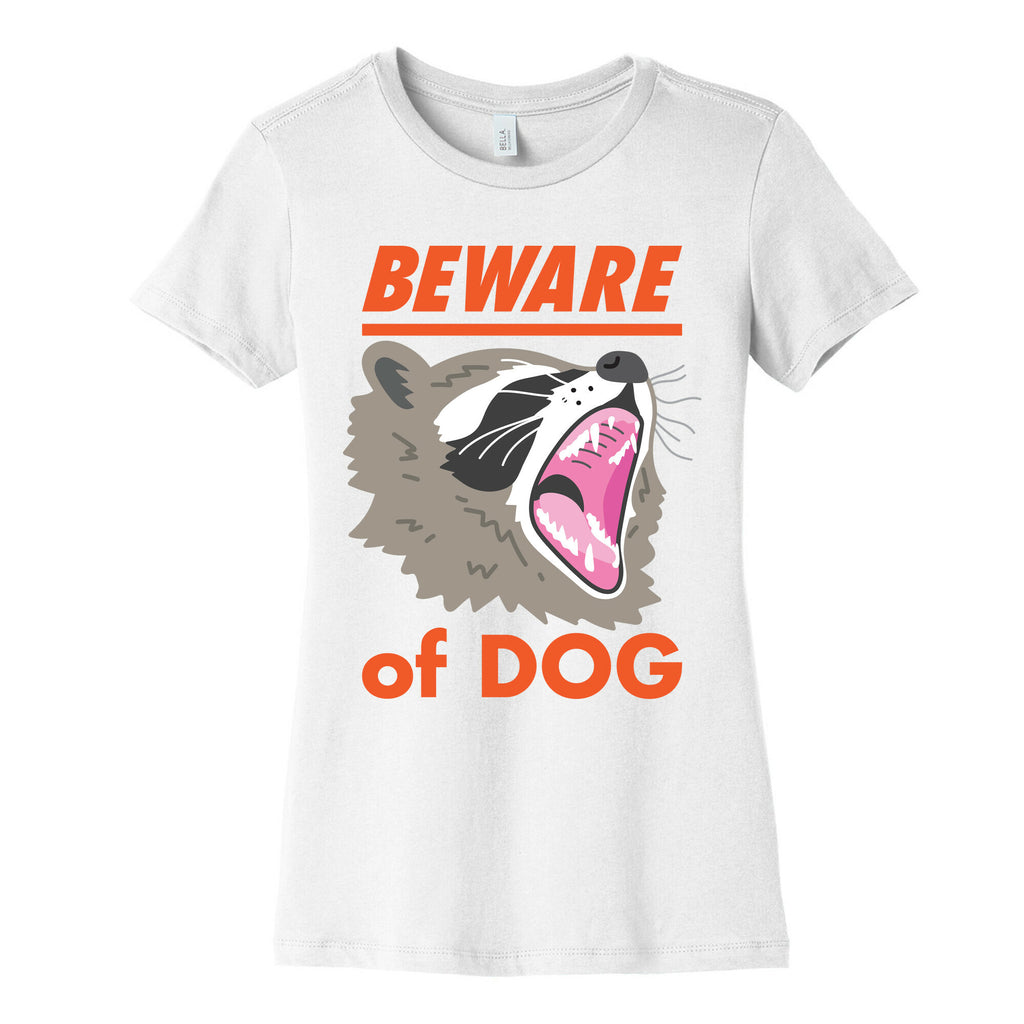 Beware of Dog (Raccoon) Women's Cotton Tee