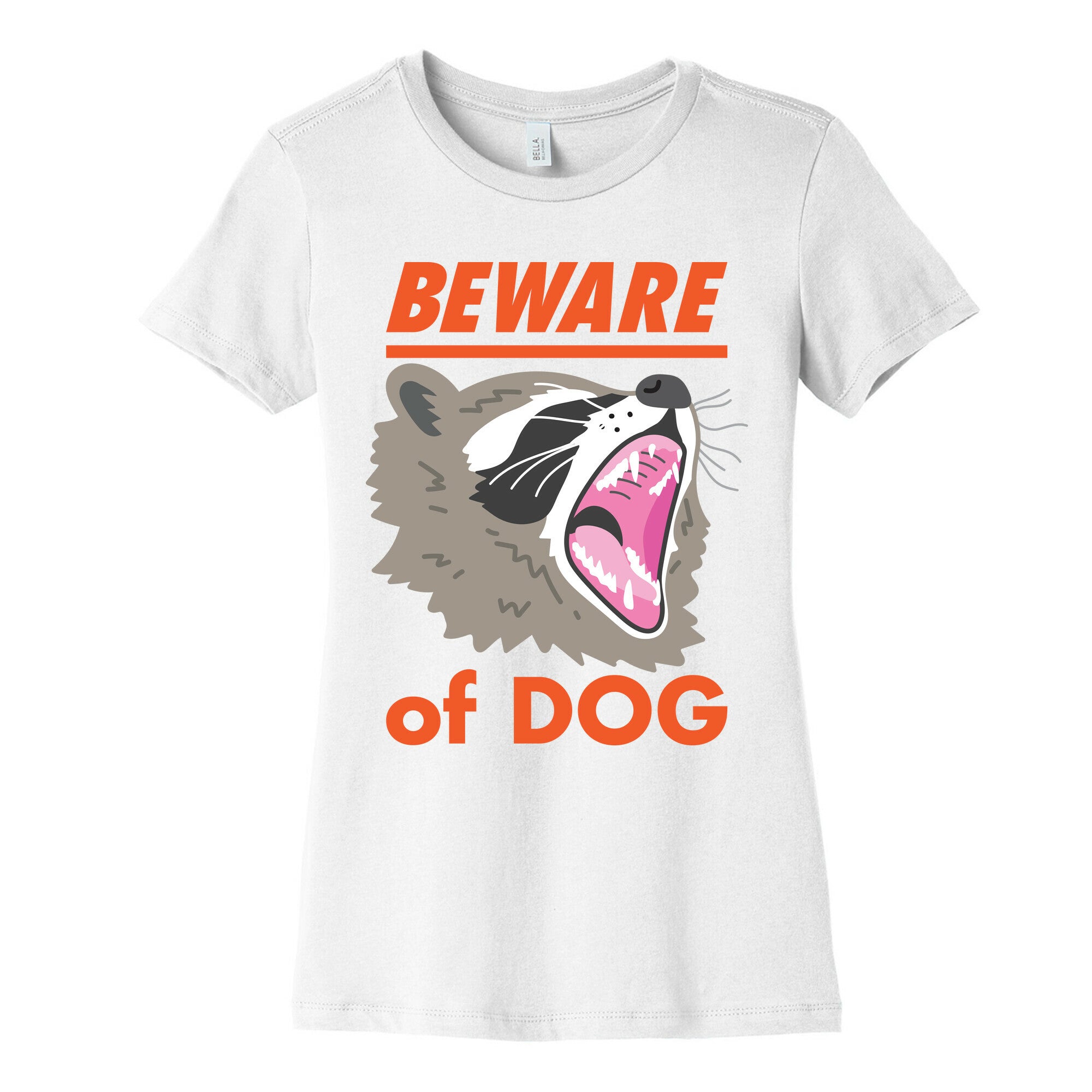 Beware of Dog (Raccoon) Women's Cotton Tee