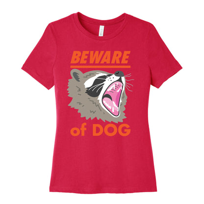 Beware of Dog (Raccoon) Women's Cotton Tee