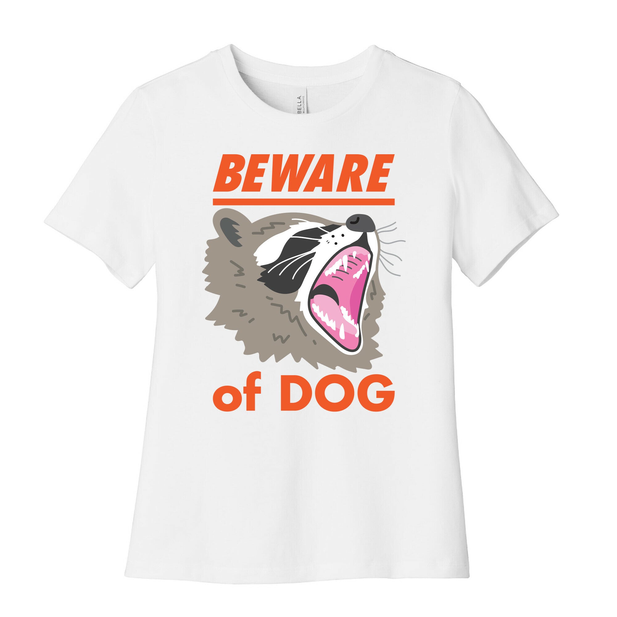 Beware of Dog (Raccoon) Women's Cotton Tee