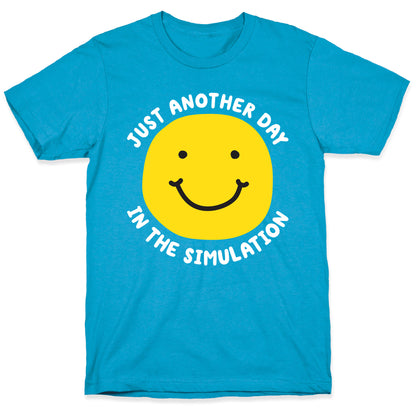 Just Another Day In The Simulation Smiley Unisex Triblend Tee