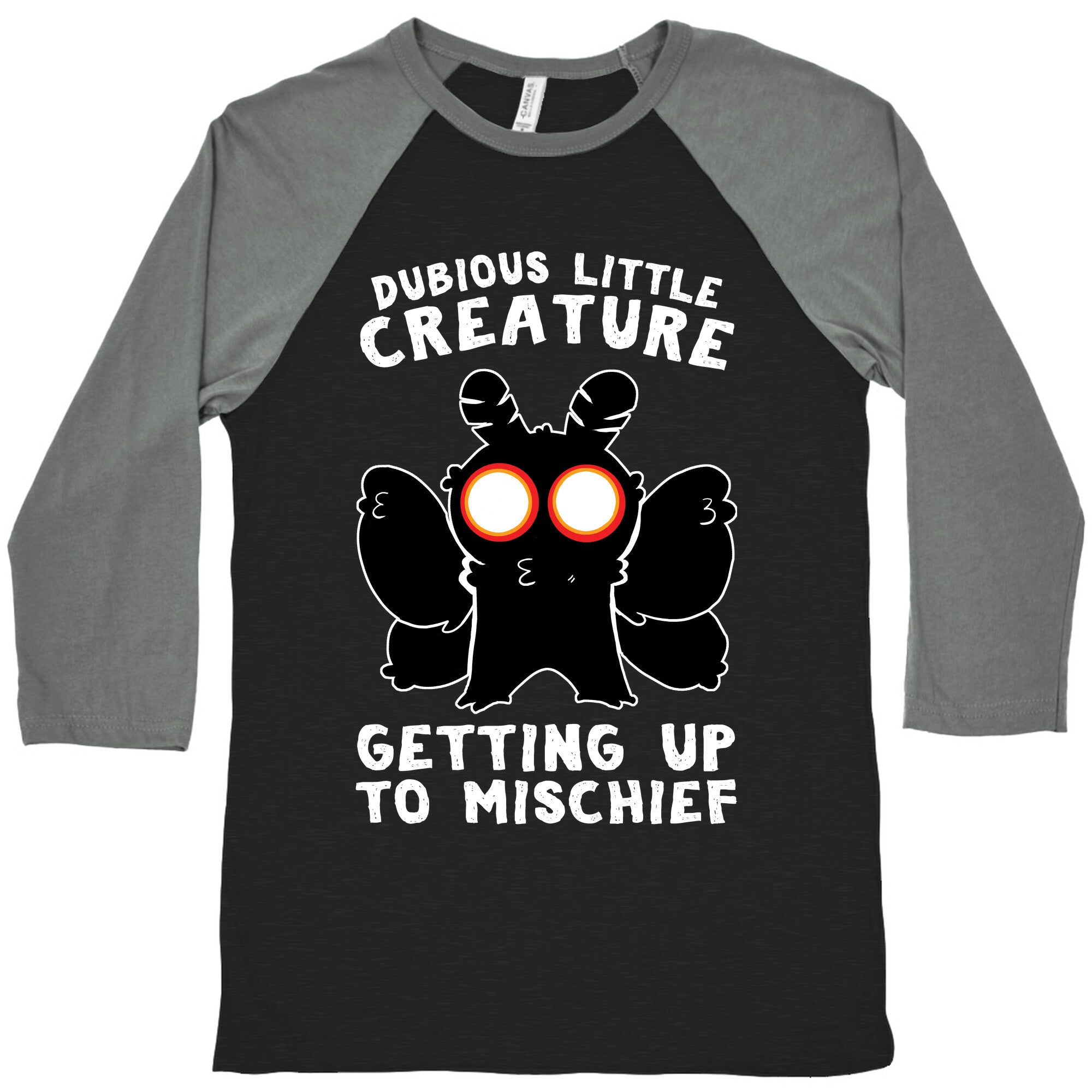Dubious Little Creature Mothman Baseball Tee