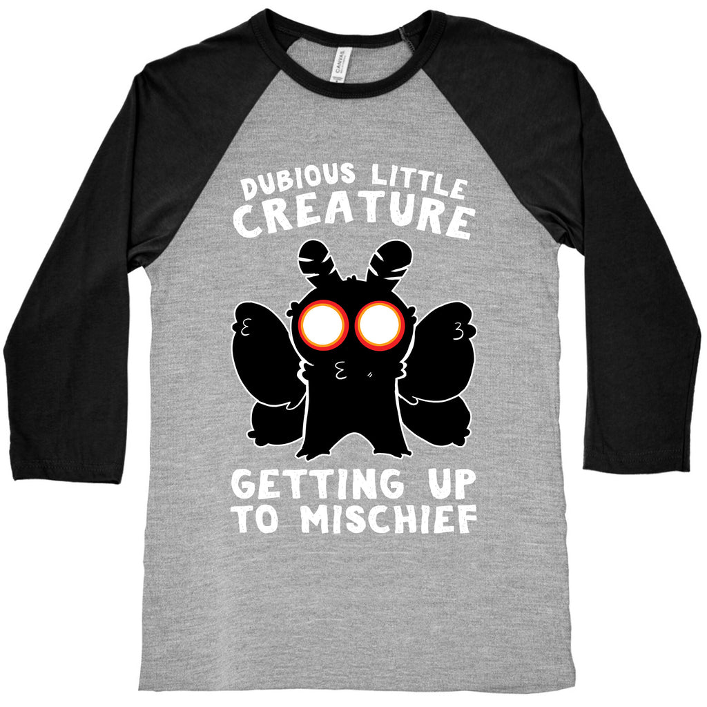 Dubious Little Creature Mothman Baseball Tee