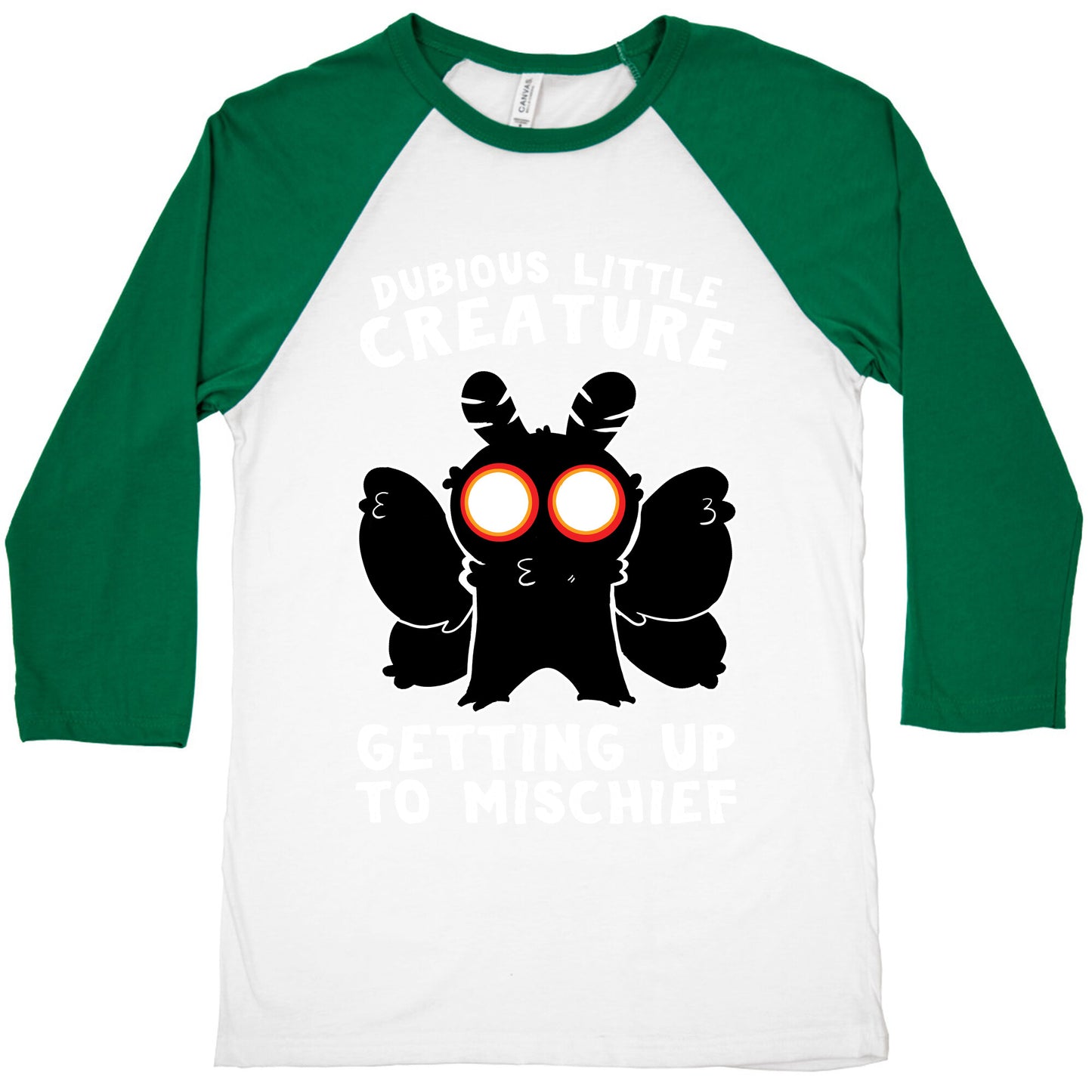 Dubious Little Creature Mothman Baseball Tee