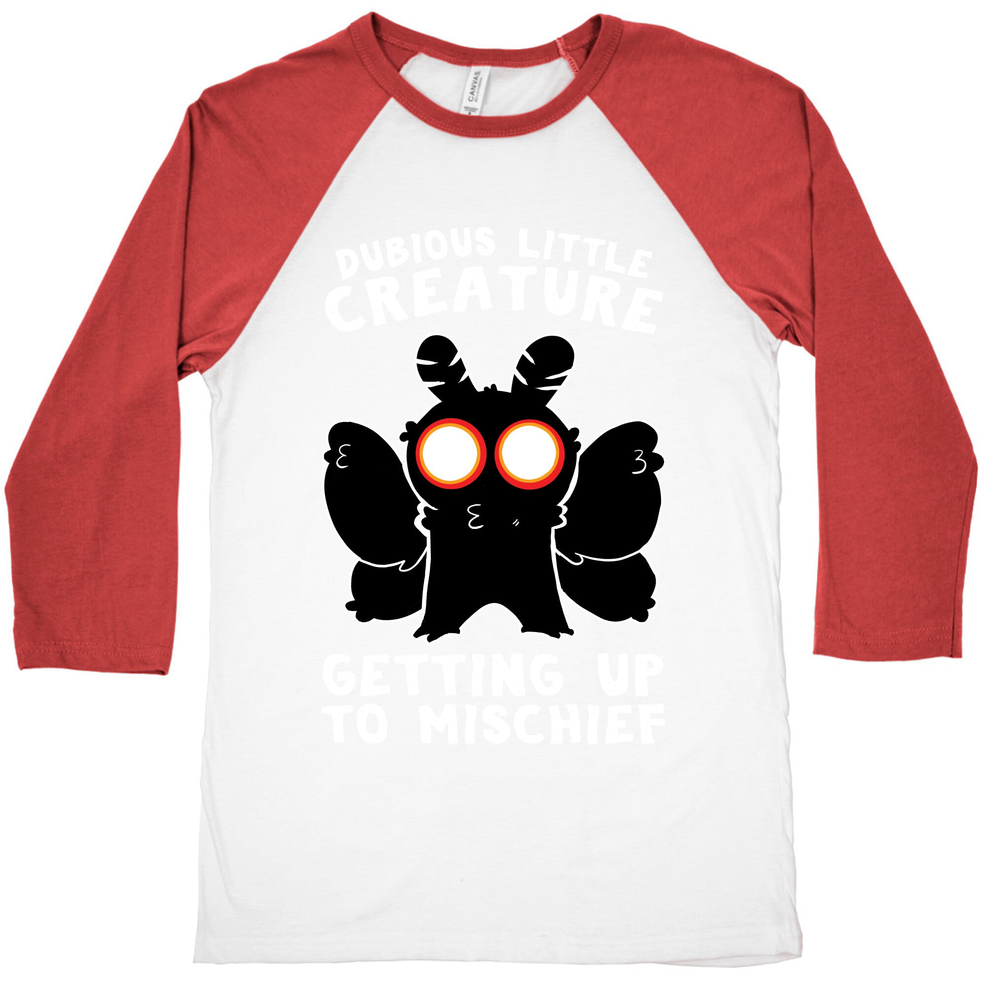 Dubious Little Creature Mothman Baseball Tee
