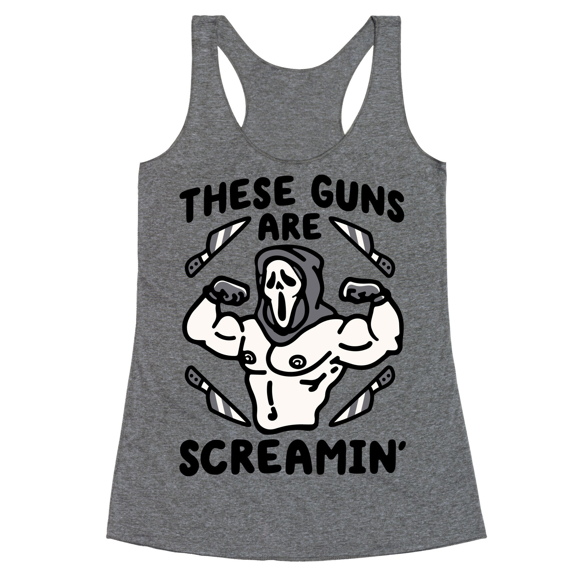 These Guns Are Screamin' Parody Racerback Tank