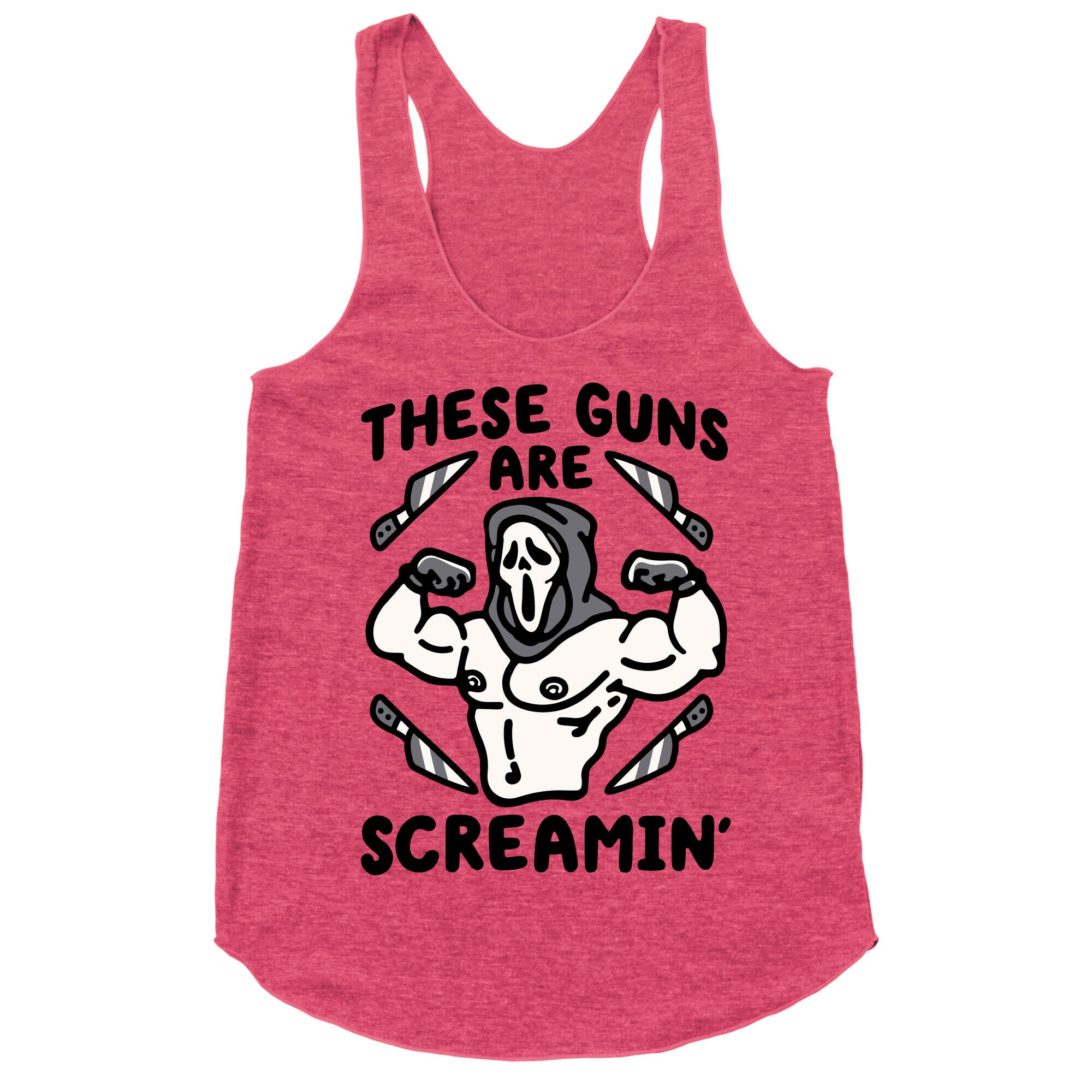 These Guns Are Screamin' Parody Racerback Tank