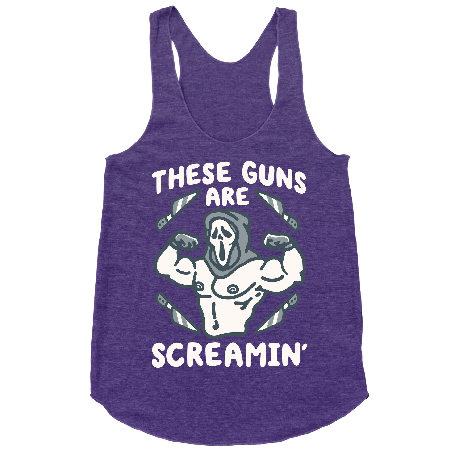 These Guns Are Screamin' Parody Racerback Tank
