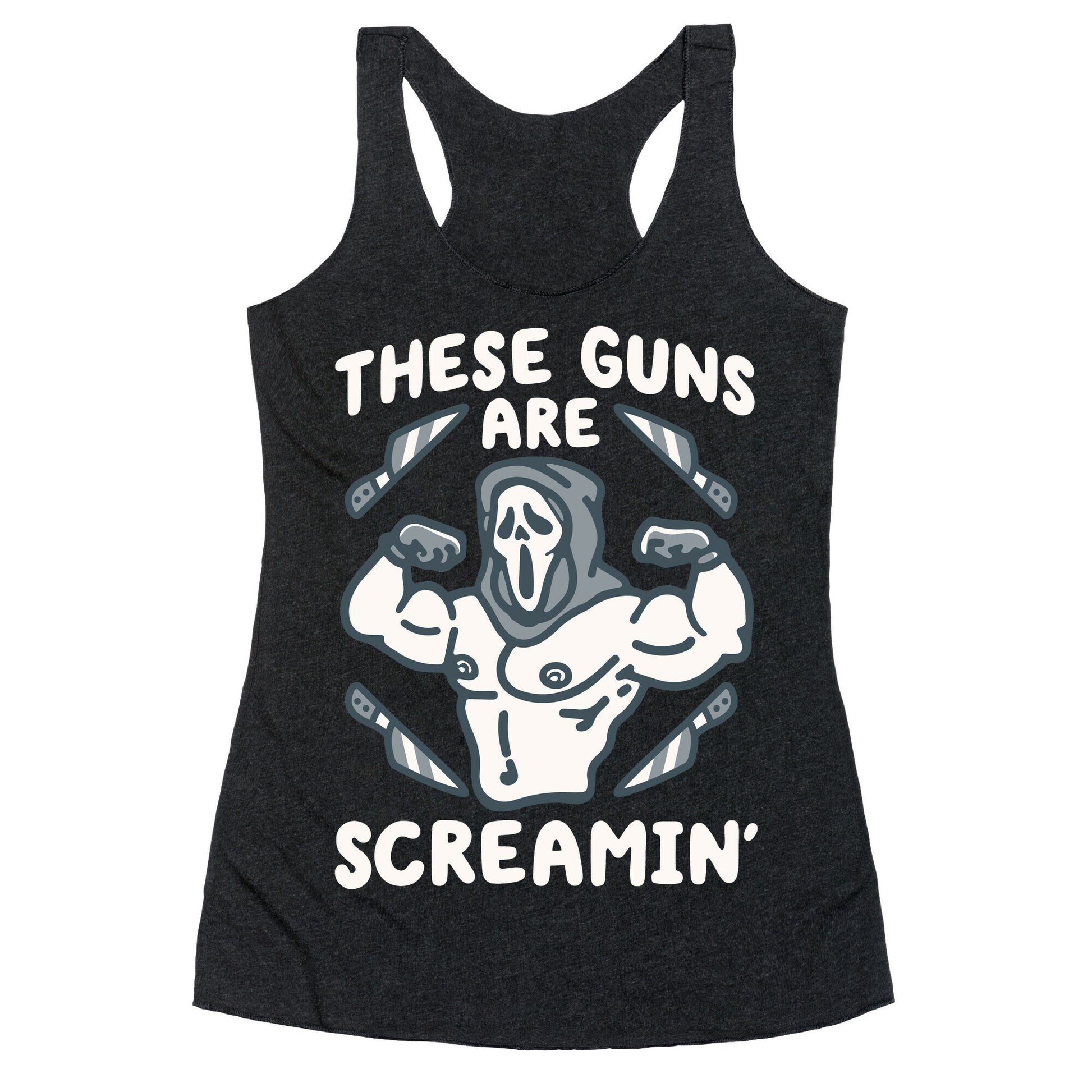 These Guns Are Screamin' Parody Racerback Tank