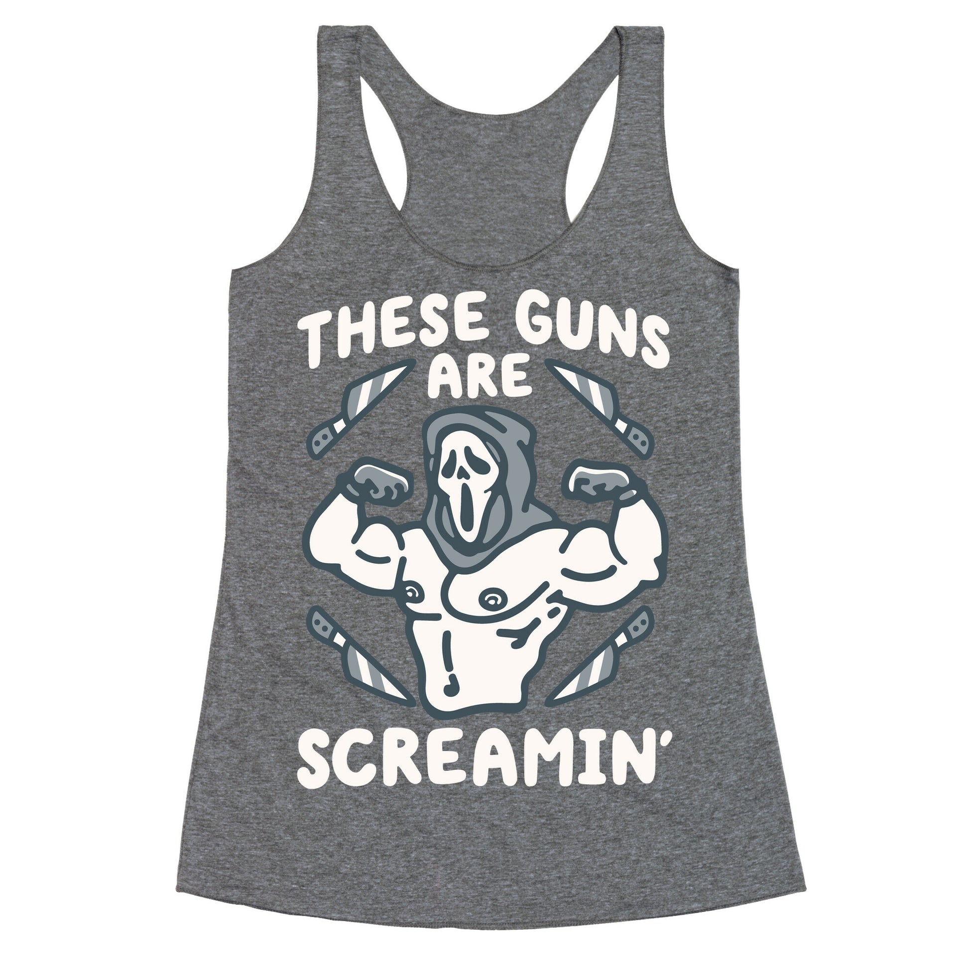 These Guns Are Screamin' Parody Racerback Tank