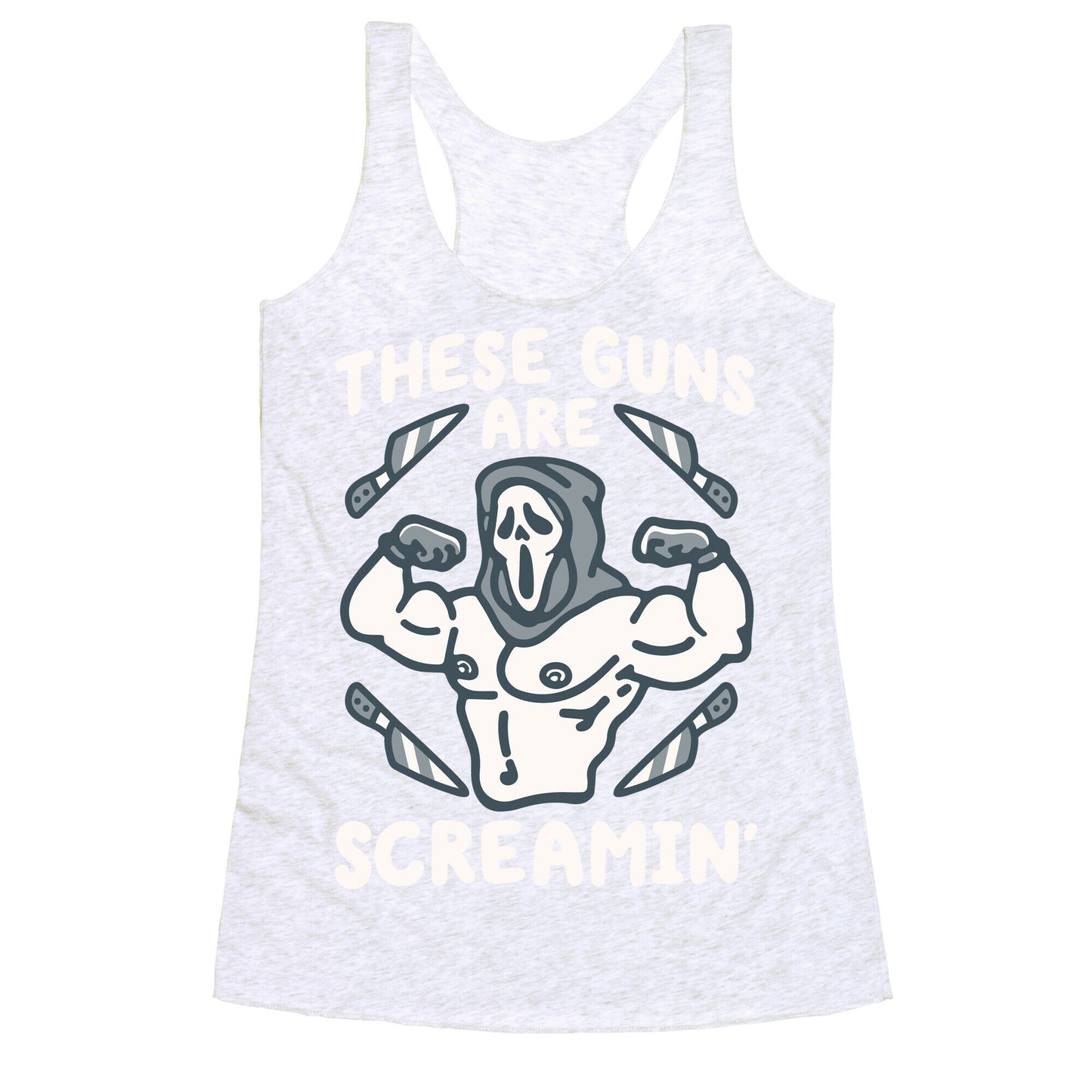 These Guns Are Screamin' Parody Racerback Tank