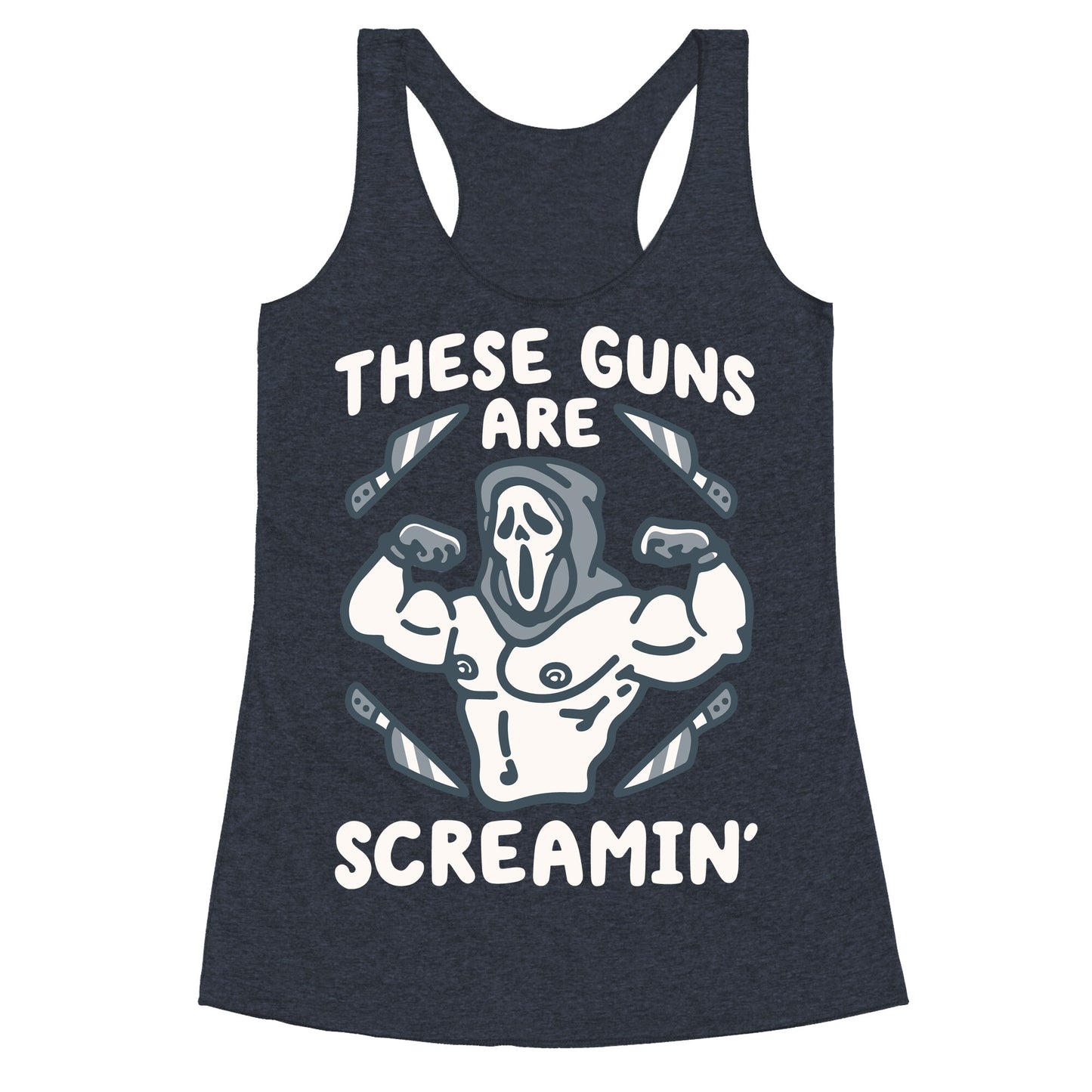 These Guns Are Screamin' Parody Racerback Tank