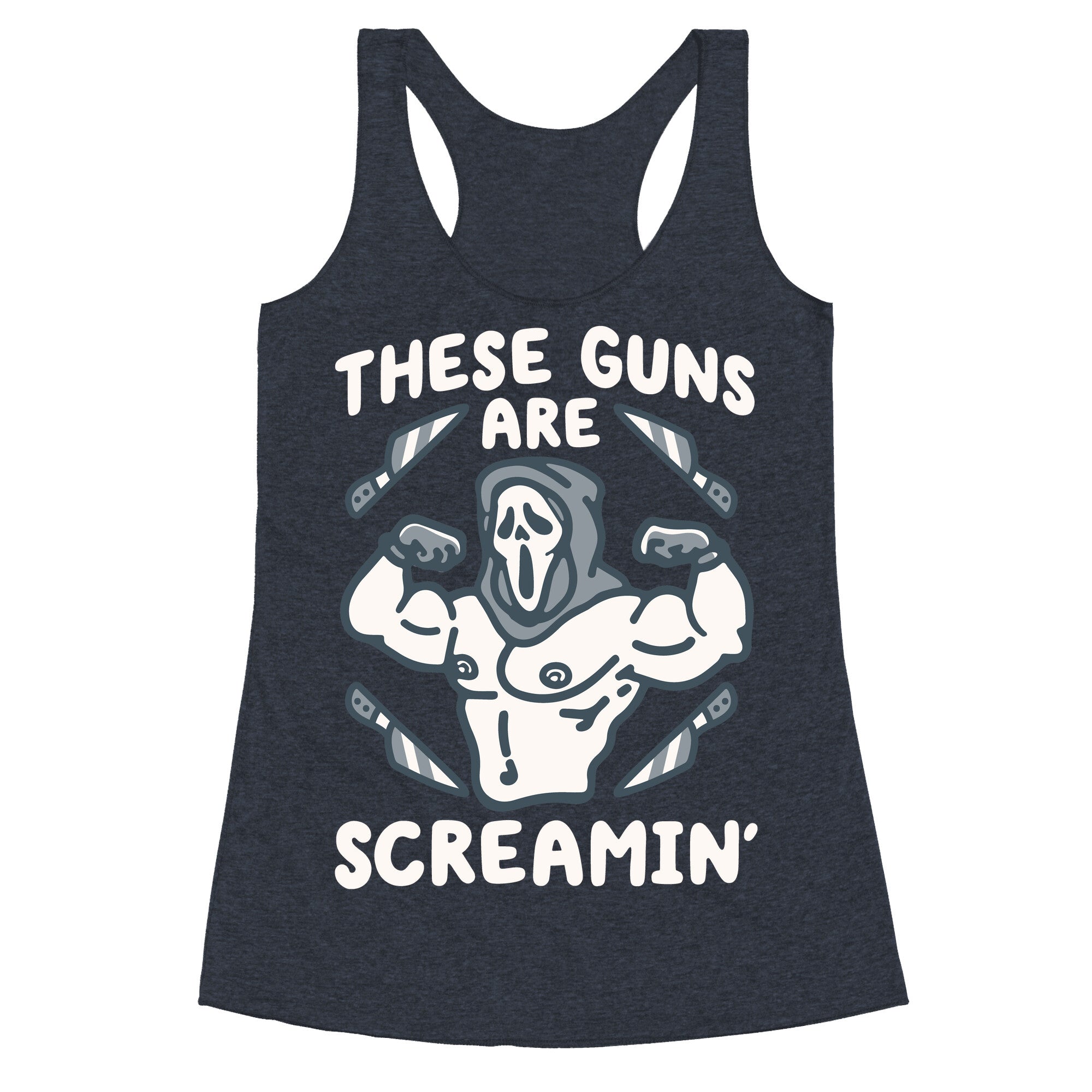 These Guns Are Screamin' Parody Racerback Tank