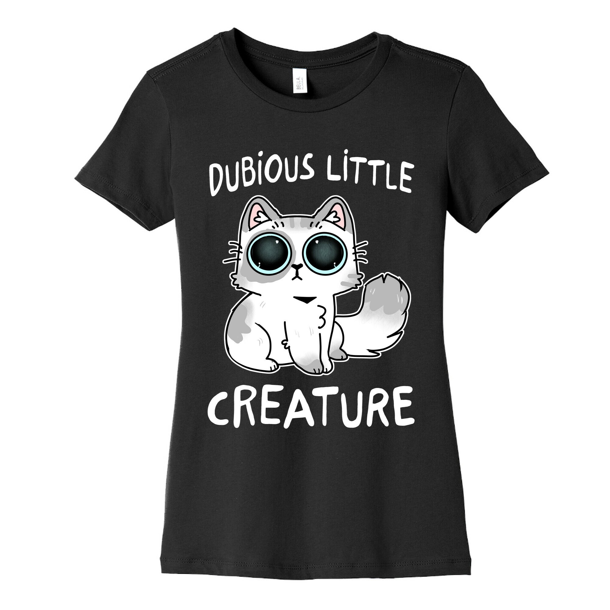 Dubious Little Creature Cat Women's Cotton Tee