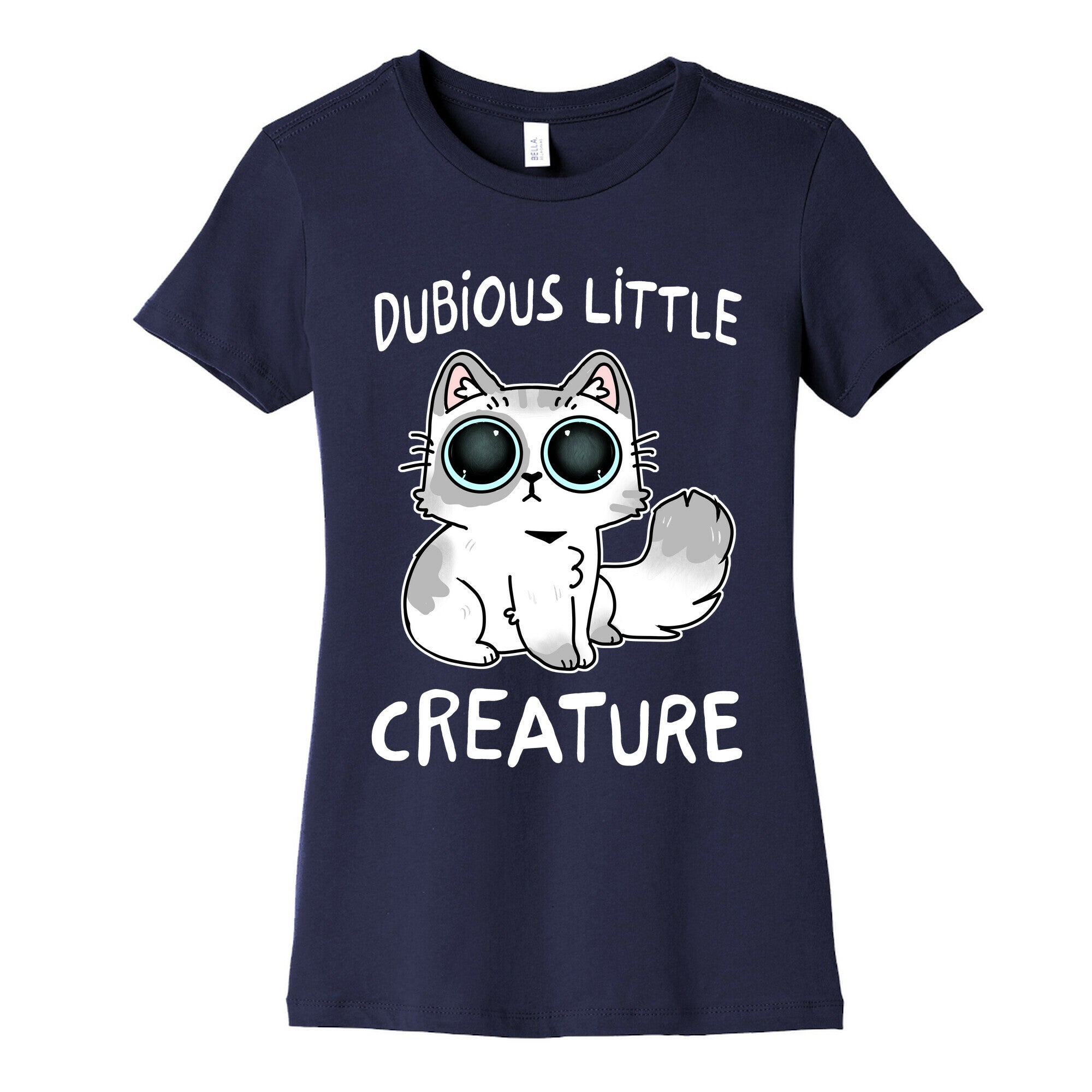 Dubious Little Creature Cat Women's Cotton Tee