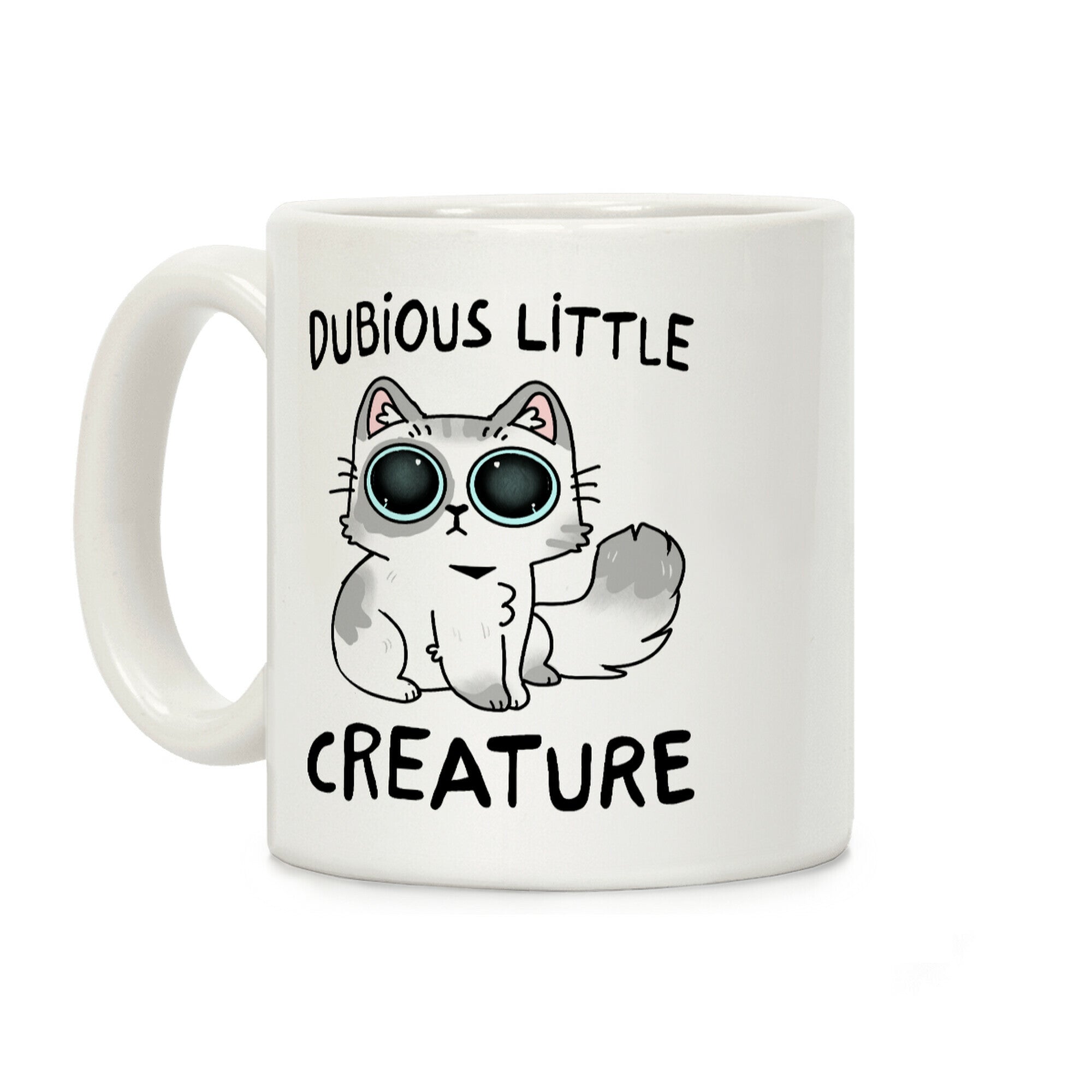 Dubious Little Creature Cat Coffee Mug