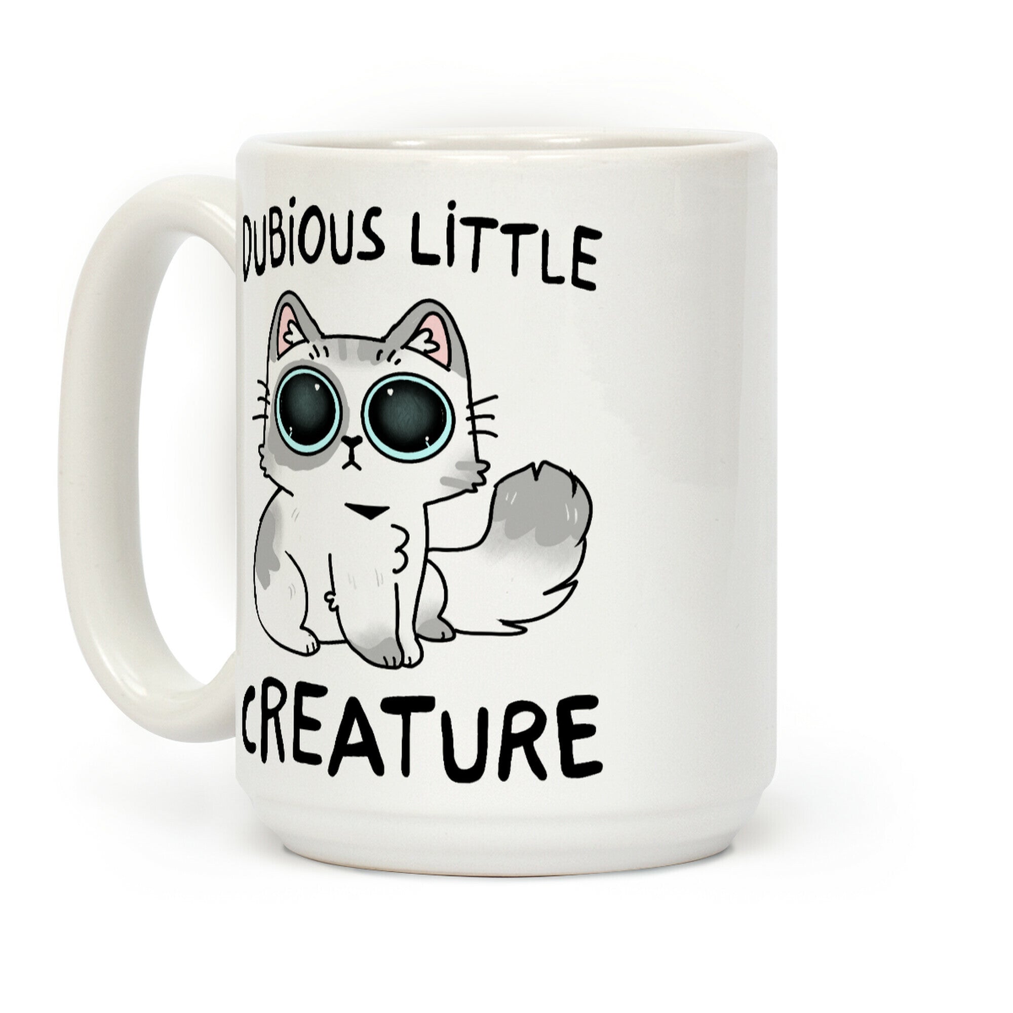 Dubious Little Creature Cat Coffee Mug