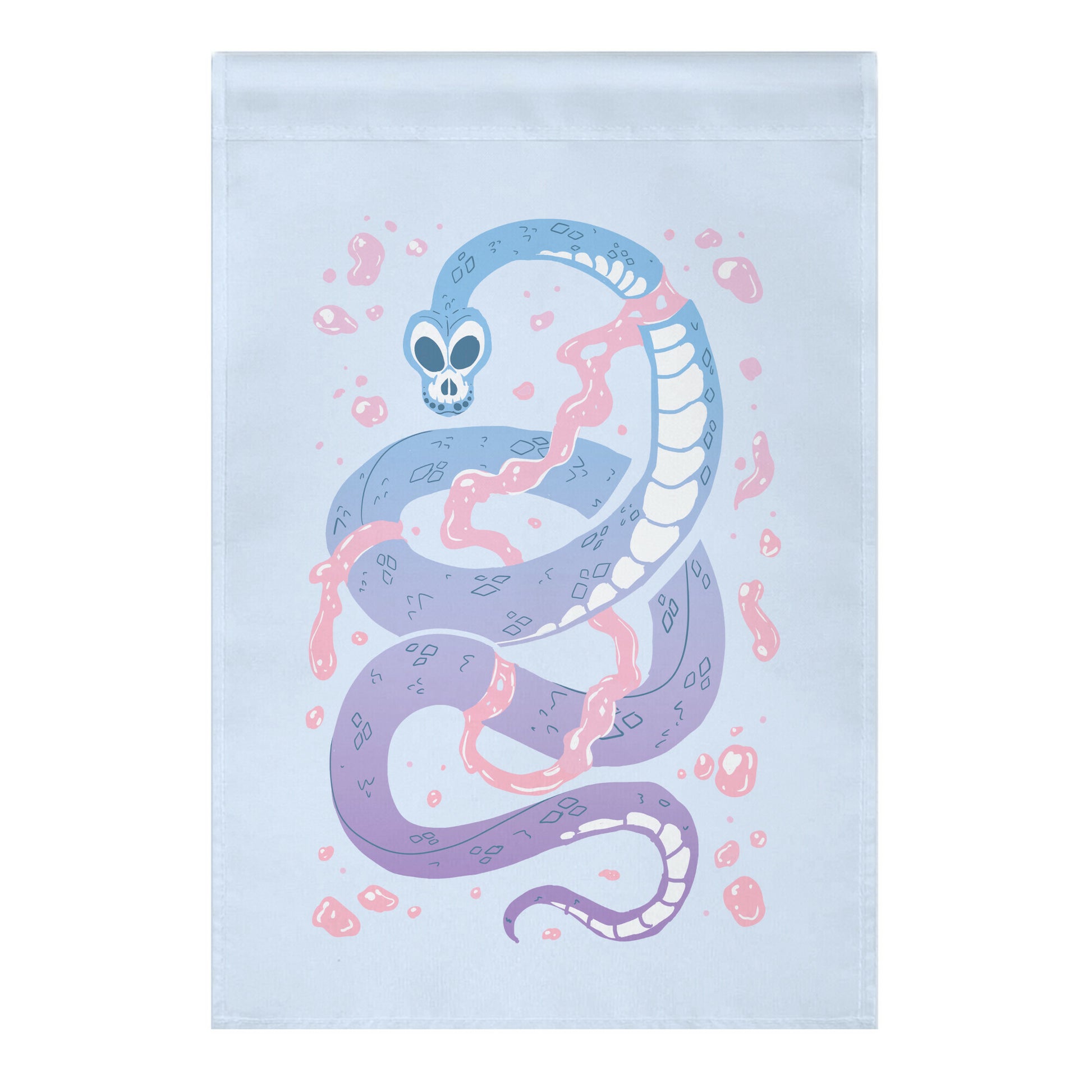 Pastel Goth Snake Garden Flag