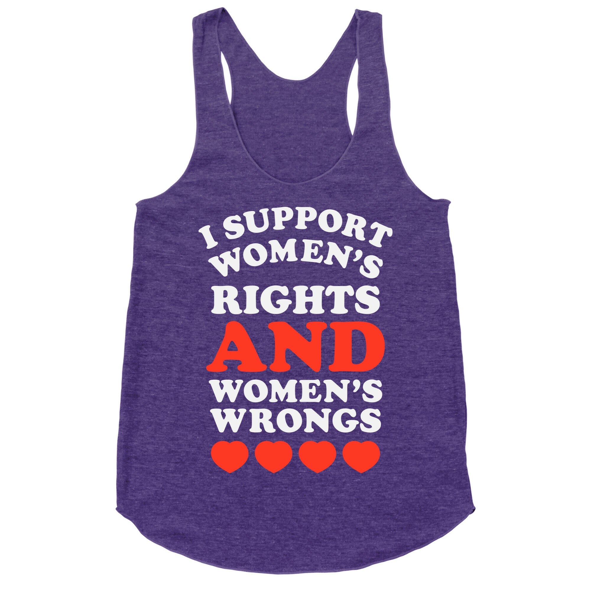I Support Women's Rights AND Women's Wrongs <3 Racerback Tank