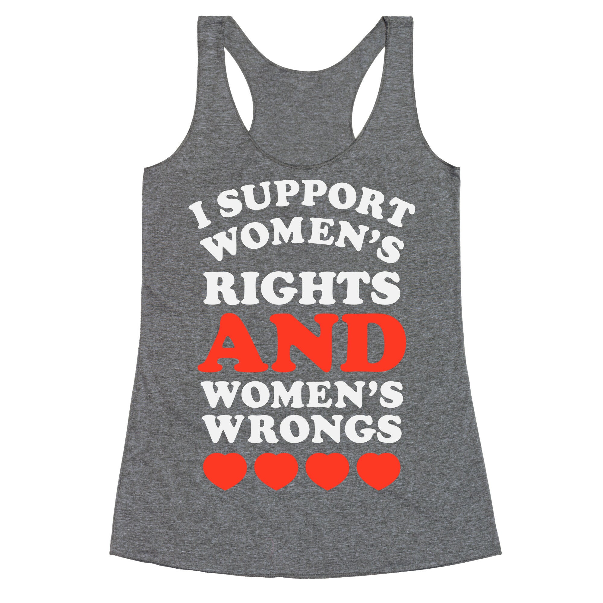 I Support Women's Rights AND Women's Wrongs <3 Racerback Tank