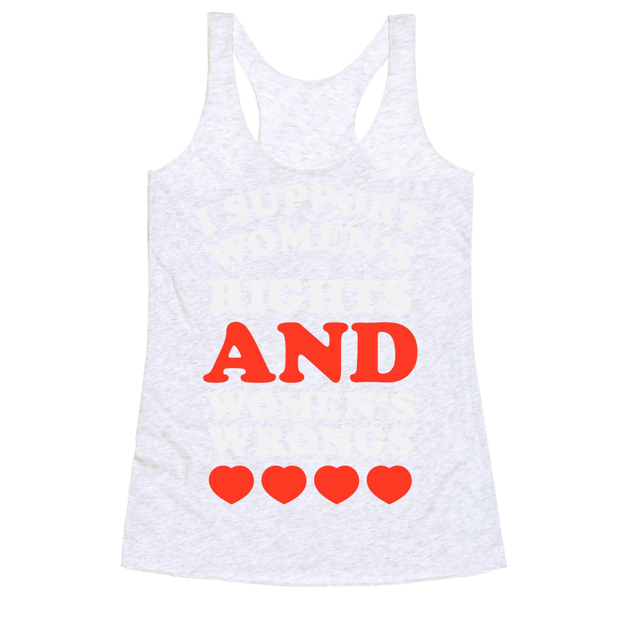 I Support Women's Rights AND Women's Wrongs <3 Racerback Tank