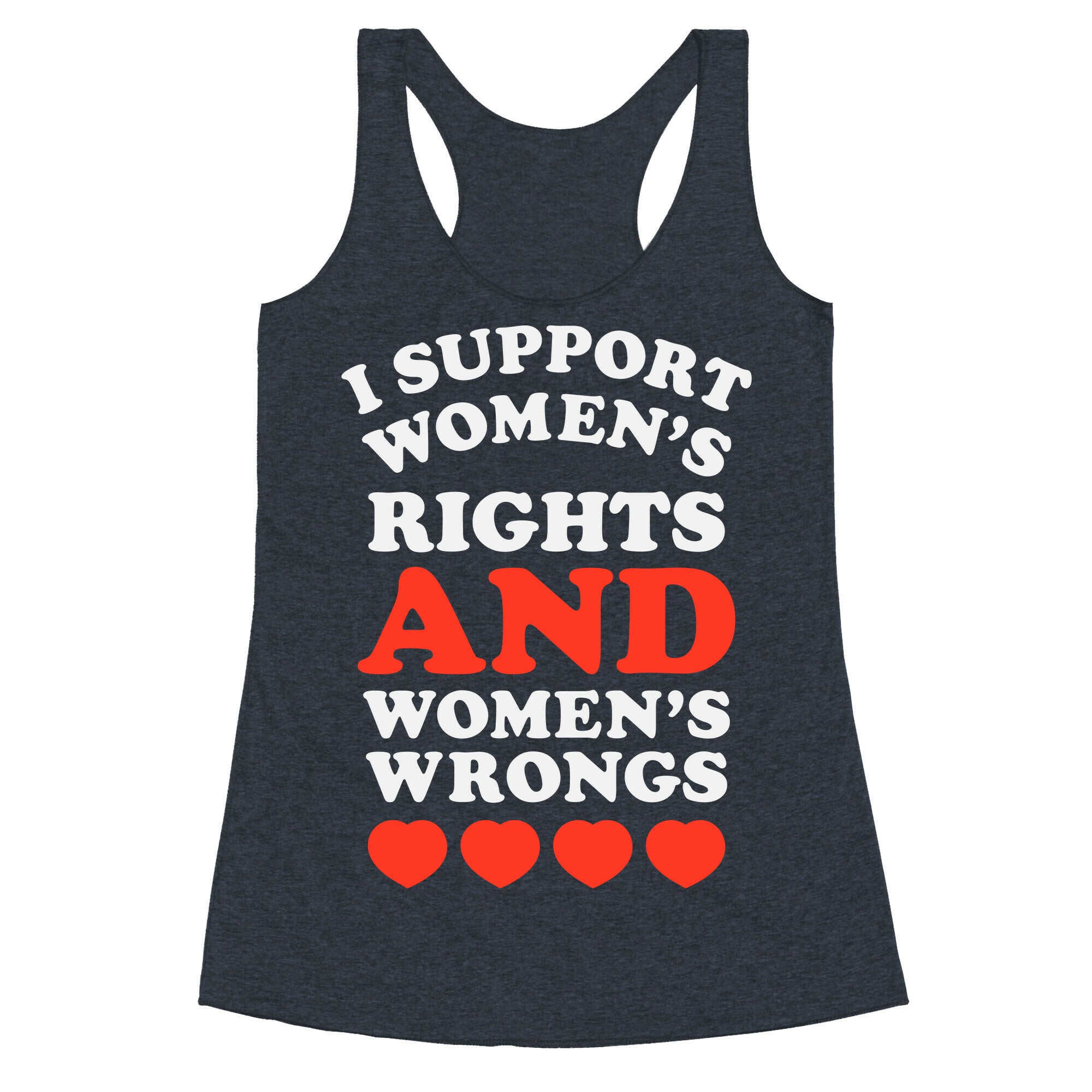I Support Women's Rights AND Women's Wrongs <3 Racerback Tank